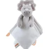 Doudou marionnette Triceratops Ops en veloudoux greige (27 cm)