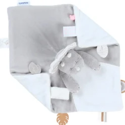 Doudou marionnette Triceratops Ops en veloudoux greige (27 cm)