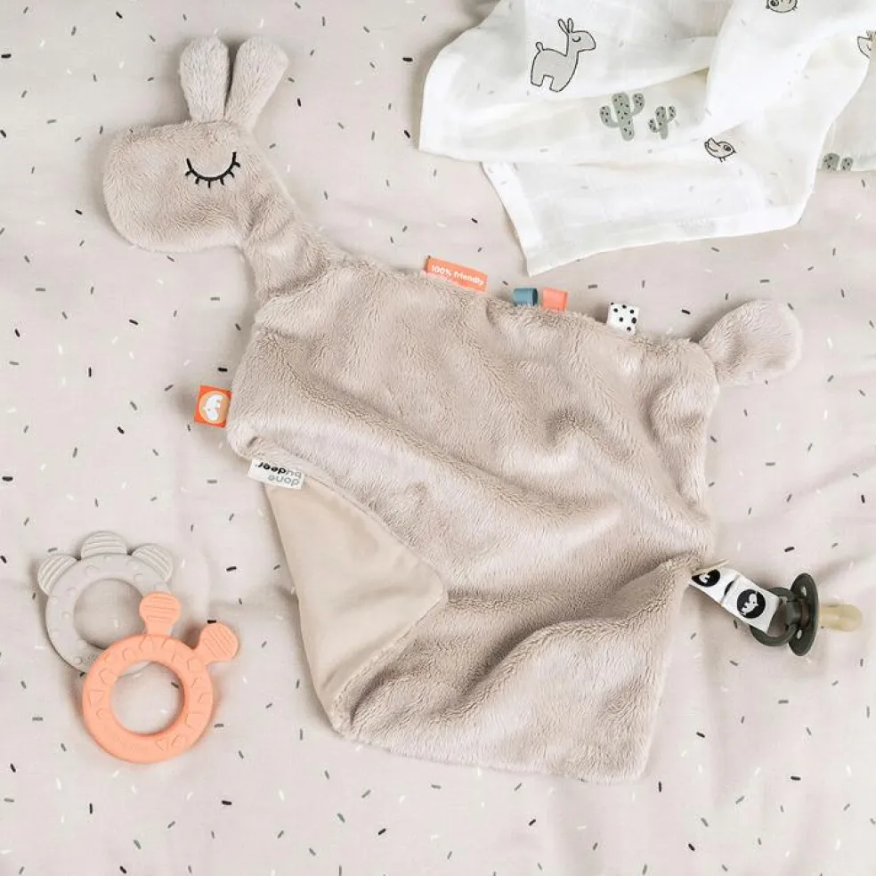 Doudou plat attache sucette Lalee Sable (30 cm)