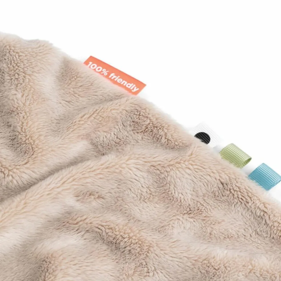 Doudou plat attache-sucette Sheepy Sable