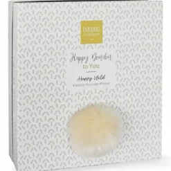 Doudou plat avec coffret lapin beige Happy Wild
