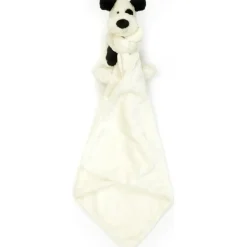 Doudou plat Bashful Chien noir et crème (34 cm)