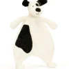 Doudou plat Bashful Chien noir et crème (20 cm)