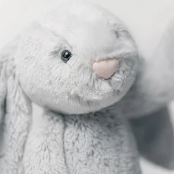 Doudou plat Bashful Lapin Silver (20 cm)