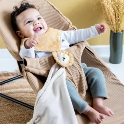 Doudou plat Bliss Beige Mr. Lion