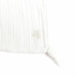 Doudou plat en coton bio éléphant (30 x 30 cm)