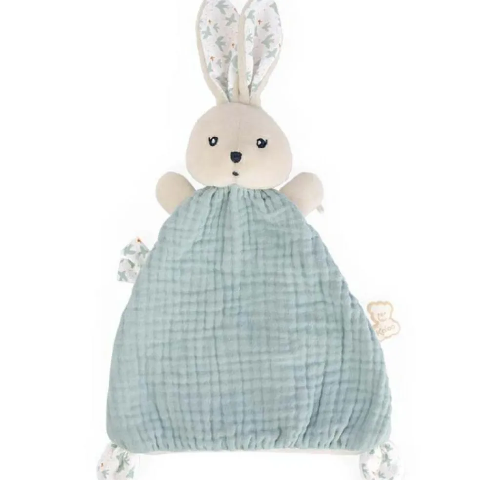 Doudou plat lapin bleu Colombe K'doux