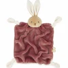 Doudou plat Lapin bordeaux