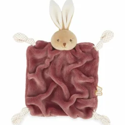 Doudou plat Lapin bordeaux