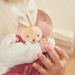 Doudou plat Lapin bordeaux