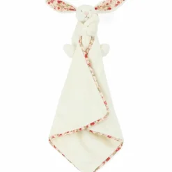 Doudou plat Lapin en fleurs Cream
