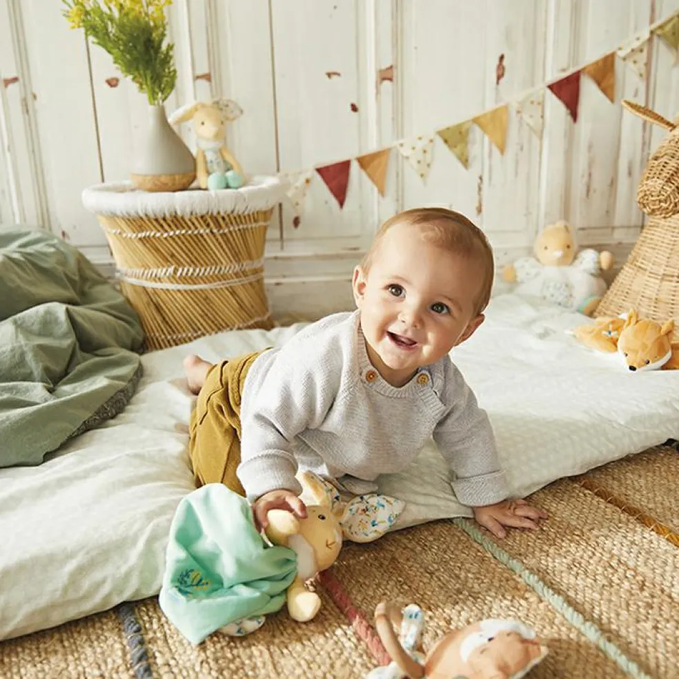 Doudou plat lapin Justin Les Fripons