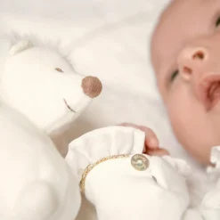 Doudou plat Léon le hérisson écru (25 x 25 cm)