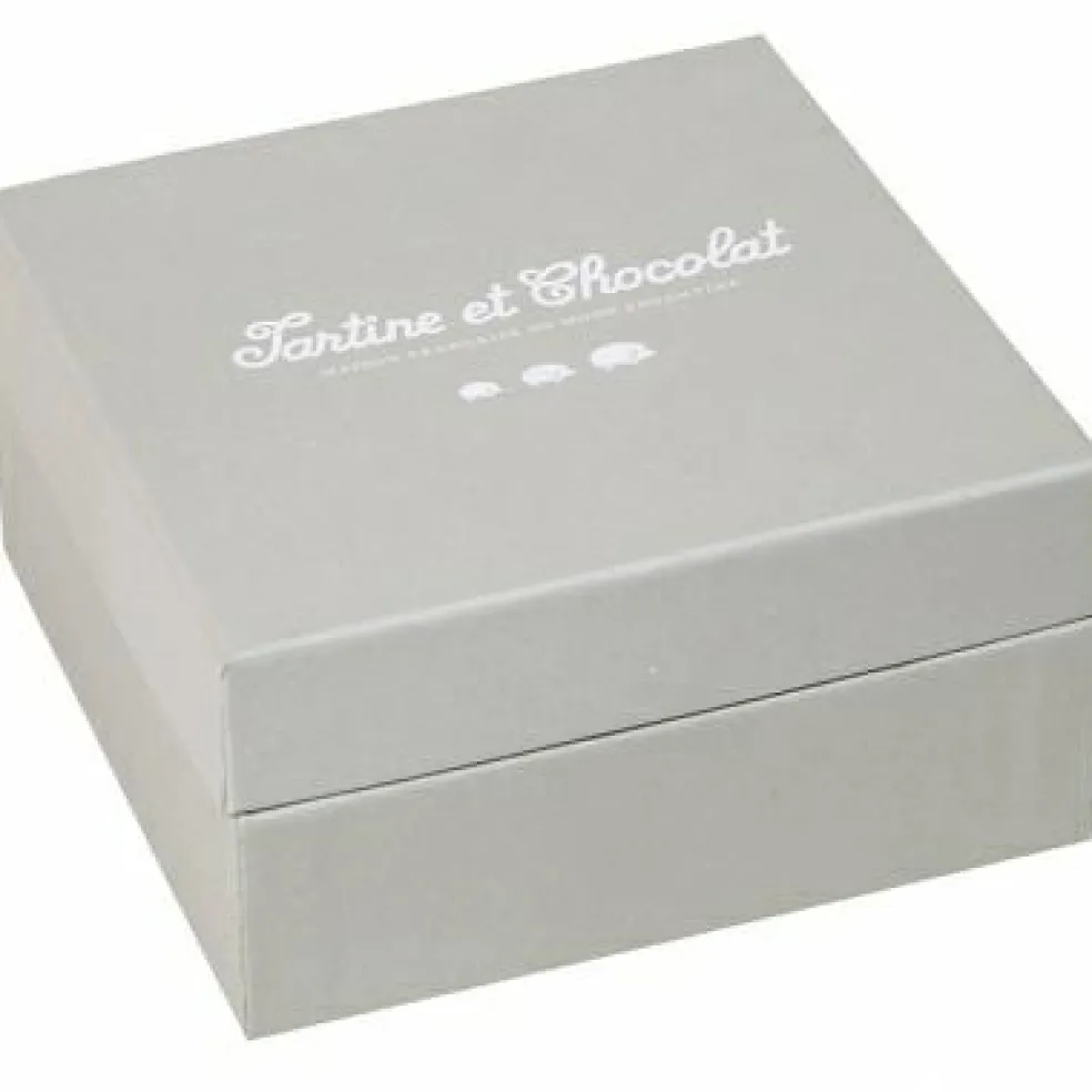 Doudou plat Léon le hérisson écru (25 x 25 cm)