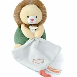 Doudou plat pantin Lion Couleurs savane (15 cm)