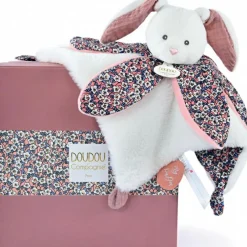 Doudou plat pétale Lapin Boh'aime (27 cm)