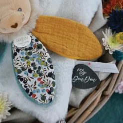 Doudou plat pétale Lion Boh'aime (27 cm)