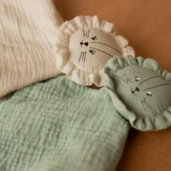 Doudou plat Tam Tam Lion Sauge