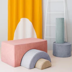 Ensemble de jeu arc-en-ciel Pink Mousse velours côtelé