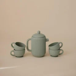 Ensemble de jeu Thé en silicone Cambridge Blue (4 pièces)