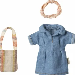 Ensemble robe en denim et sac à main Maman Souris