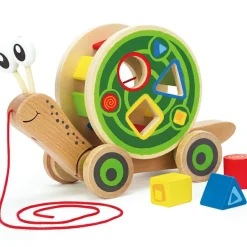 Escargot à tirer avec jeu de formes