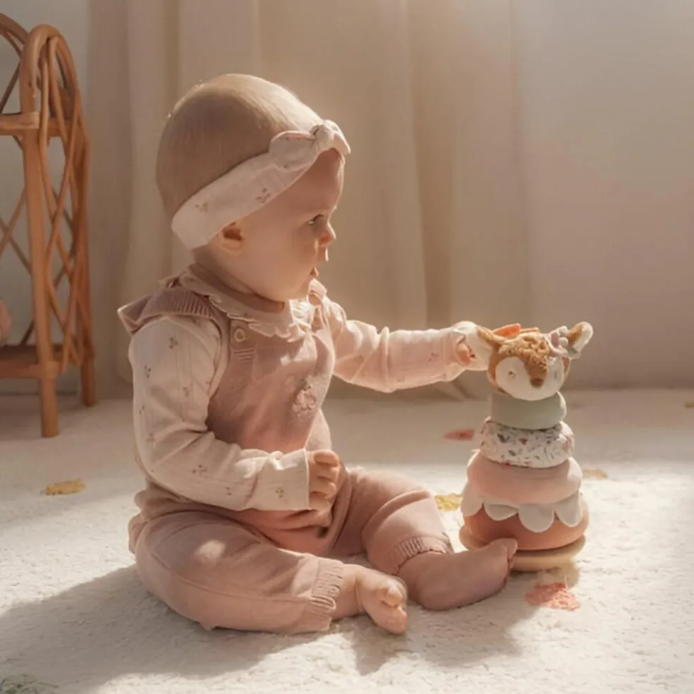 Faon à empiler doudou bois FSC Fairy Garden