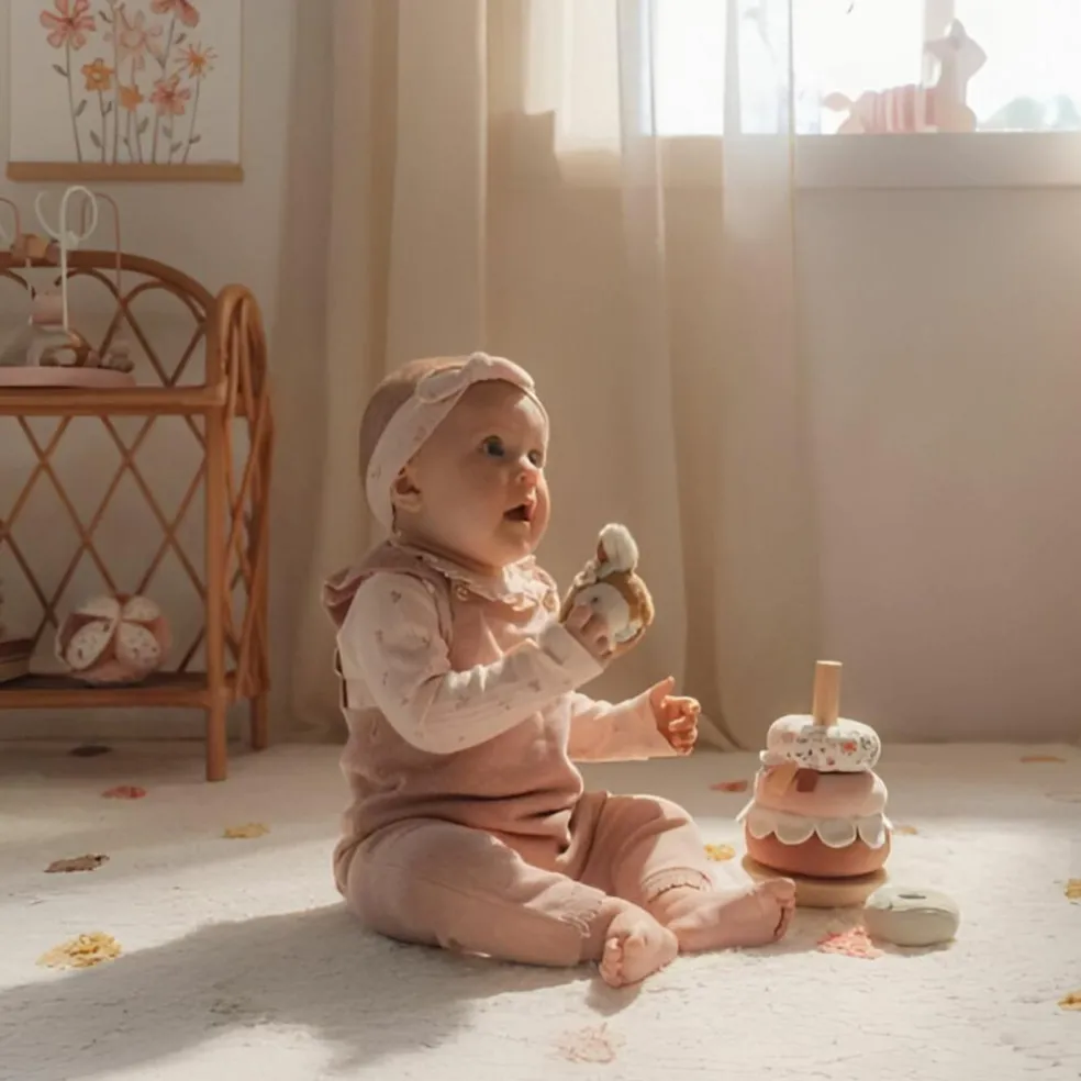 Faon à empiler doudou bois FSC Fairy Garden