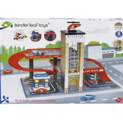 Garage et station de service Blue Bird en bois