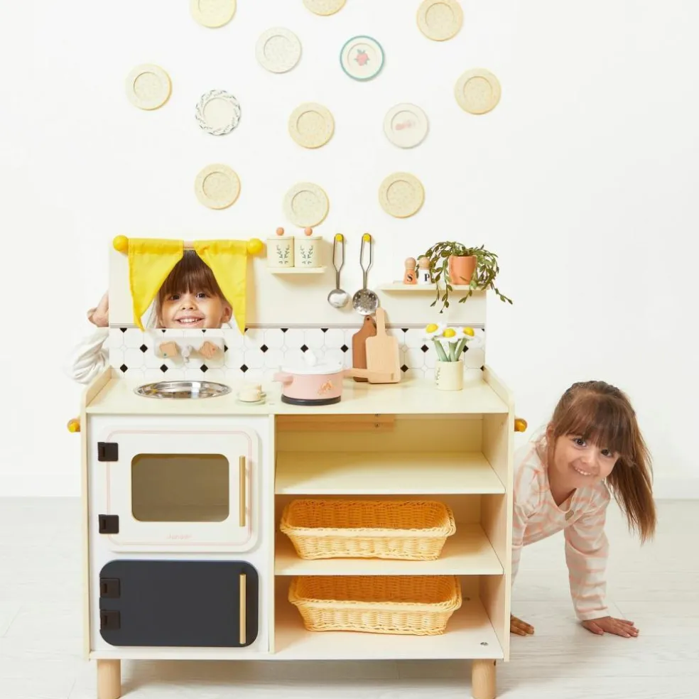 Grande cuisine équipée en bois Mamie Soleil (16 pièces)