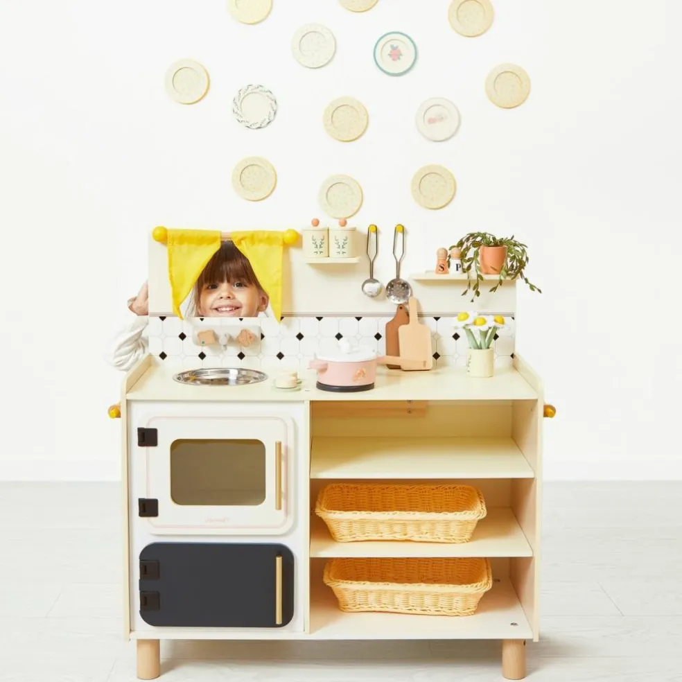 Grande cuisine équipée en bois Mamie Soleil (16 pièces)