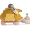 Grande peluche d'activités tortue Trois petits lapins