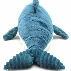 Grande peluche Tofou le dauphin maman et bébé bleu (50 cm)