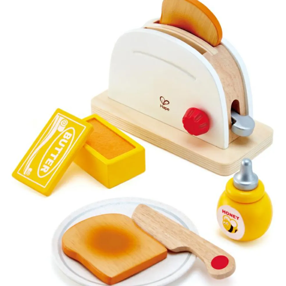 Grille pain en bois et accessoires (7 pièces)