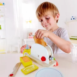 Grille pain en bois et accessoires (7 pièces)