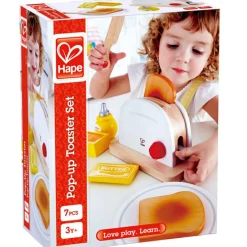 Grille pain en bois et accessoires (7 pièces)