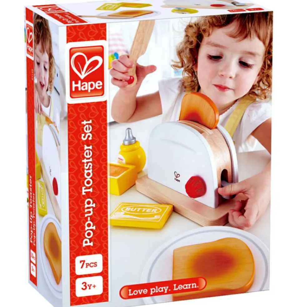 Grille pain en bois et accessoires (7 pièces)