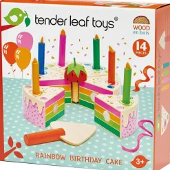 Gâteau d'anniversaire arc-en-ciel à découper