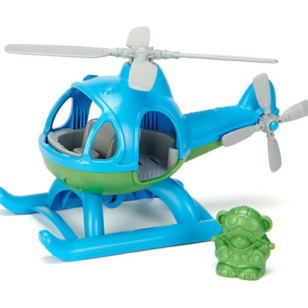 Hélicoptère bleu et vert