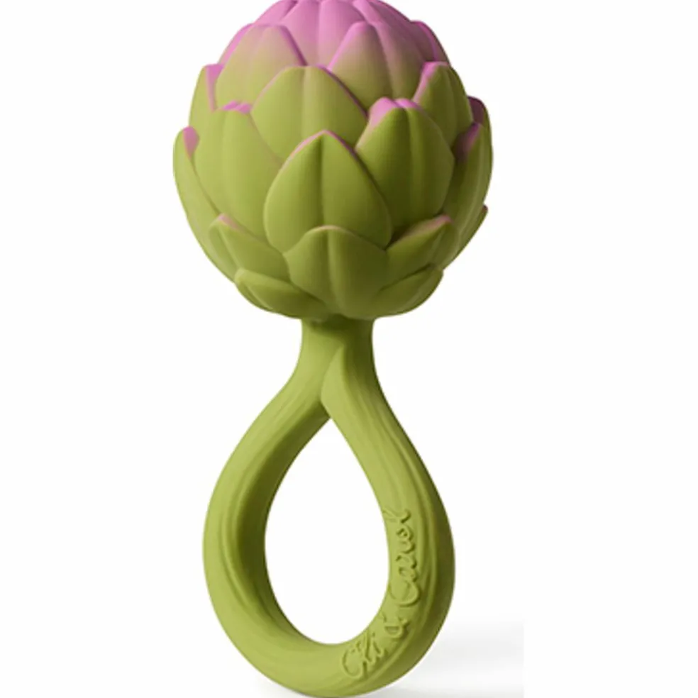 Hochet anneau de dentition 2 en 1 artichaut