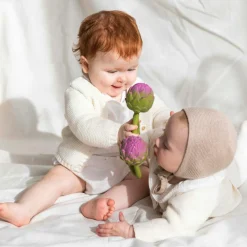 Hochet anneau de dentition 2 en 1 artichaut