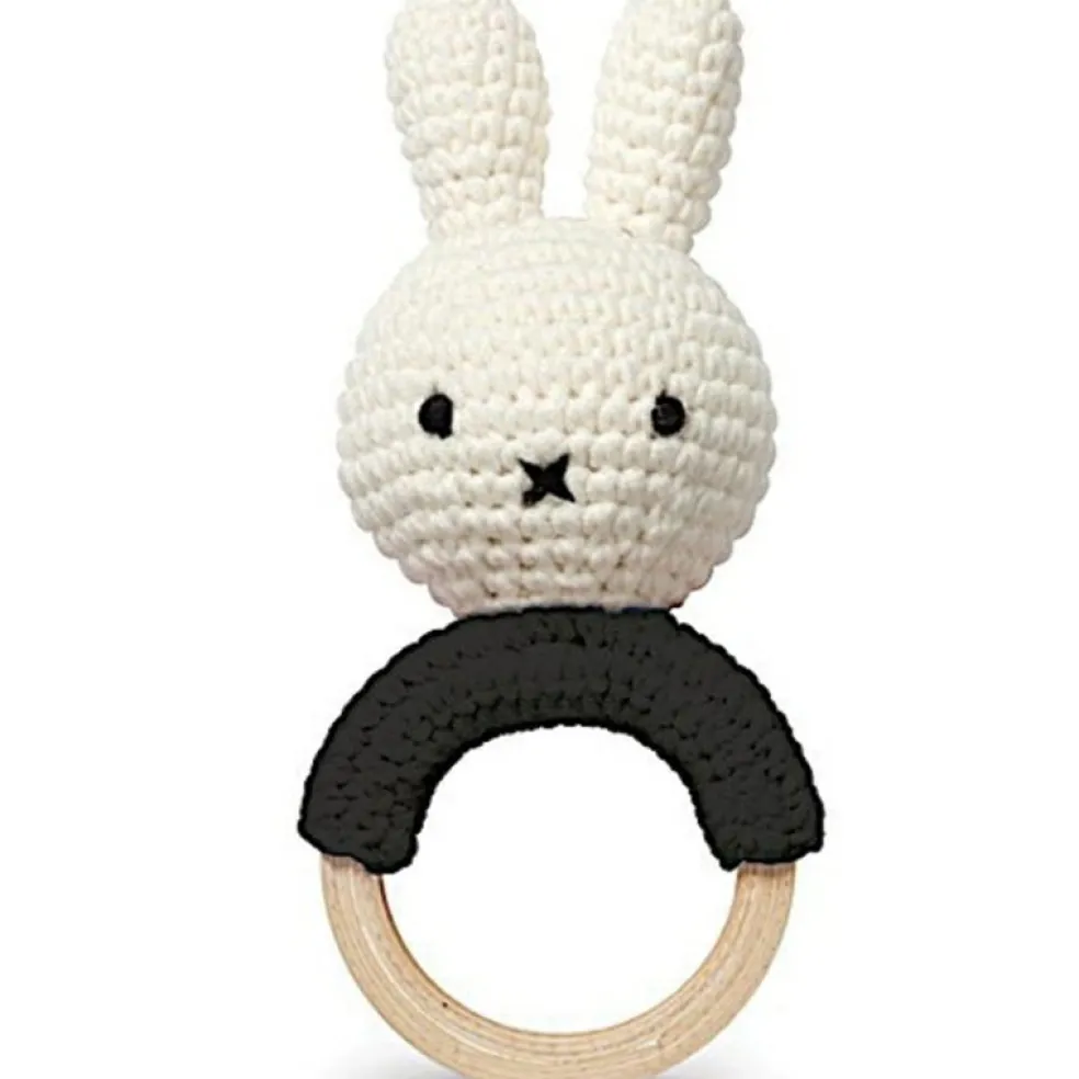 Hochet anneau de dentition Miffy noir