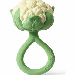 Hochet anneau de dentition 2 en 1 chou-fleur