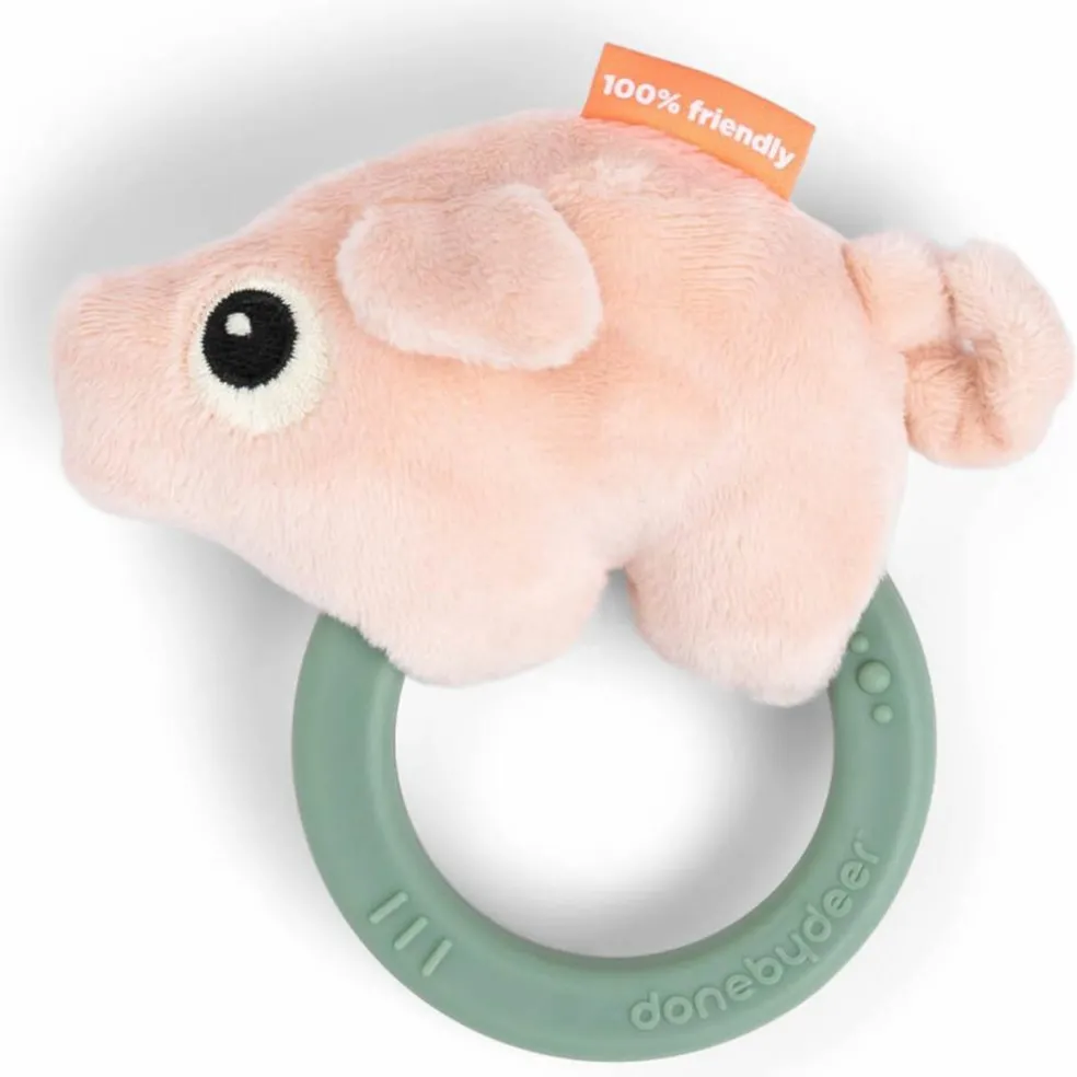 Hochet avec anneau de dentition Pigee Multicolore