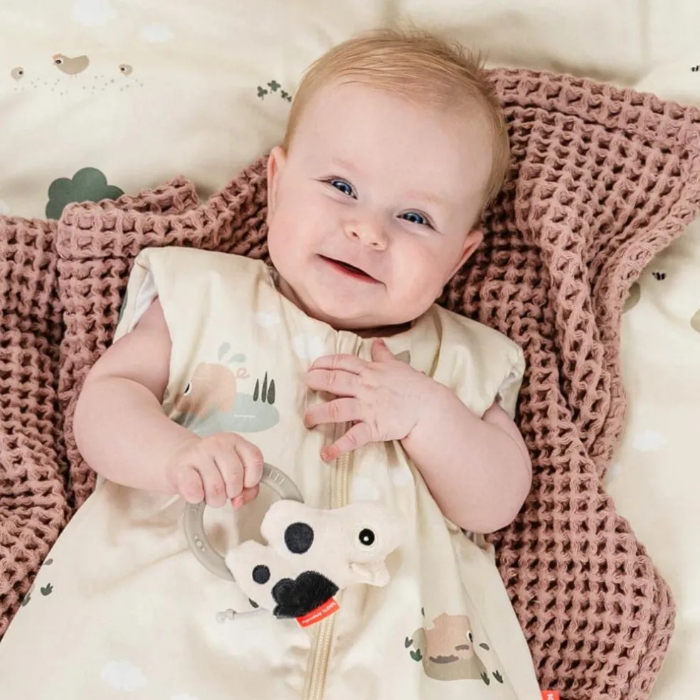 Hochet avec anneau de dentition Dotti Sable