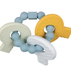 Hochet de dentition trousseau de clefs bleu