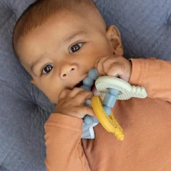 Hochet de dentition trousseau de clefs bleu