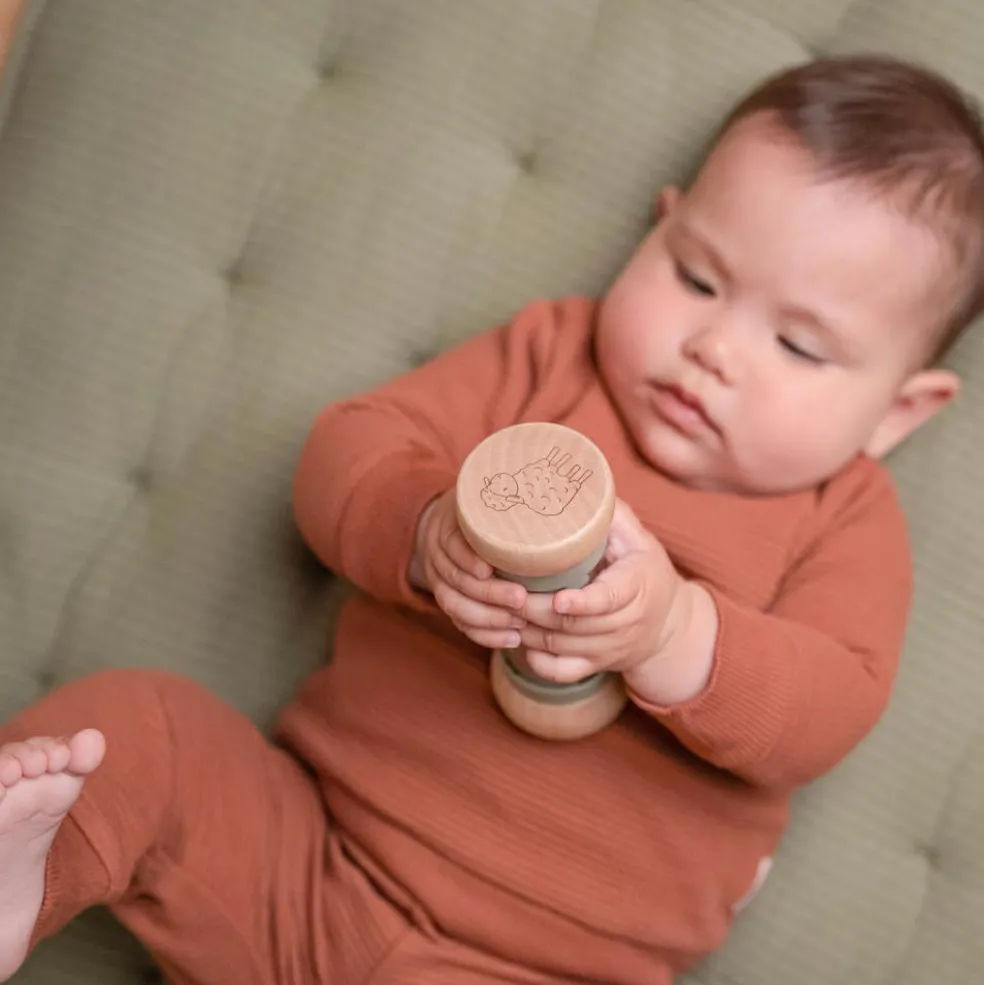 Hochet de pluie en bois Little Farm