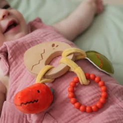 Hochet en bois Les Amis Dinos