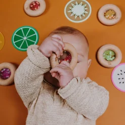 Hochet sensoriel Sensory Donut citrons